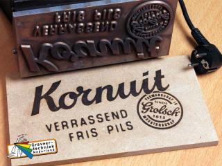 Voorbeeld brandstempel 200x100mm voor biermerk